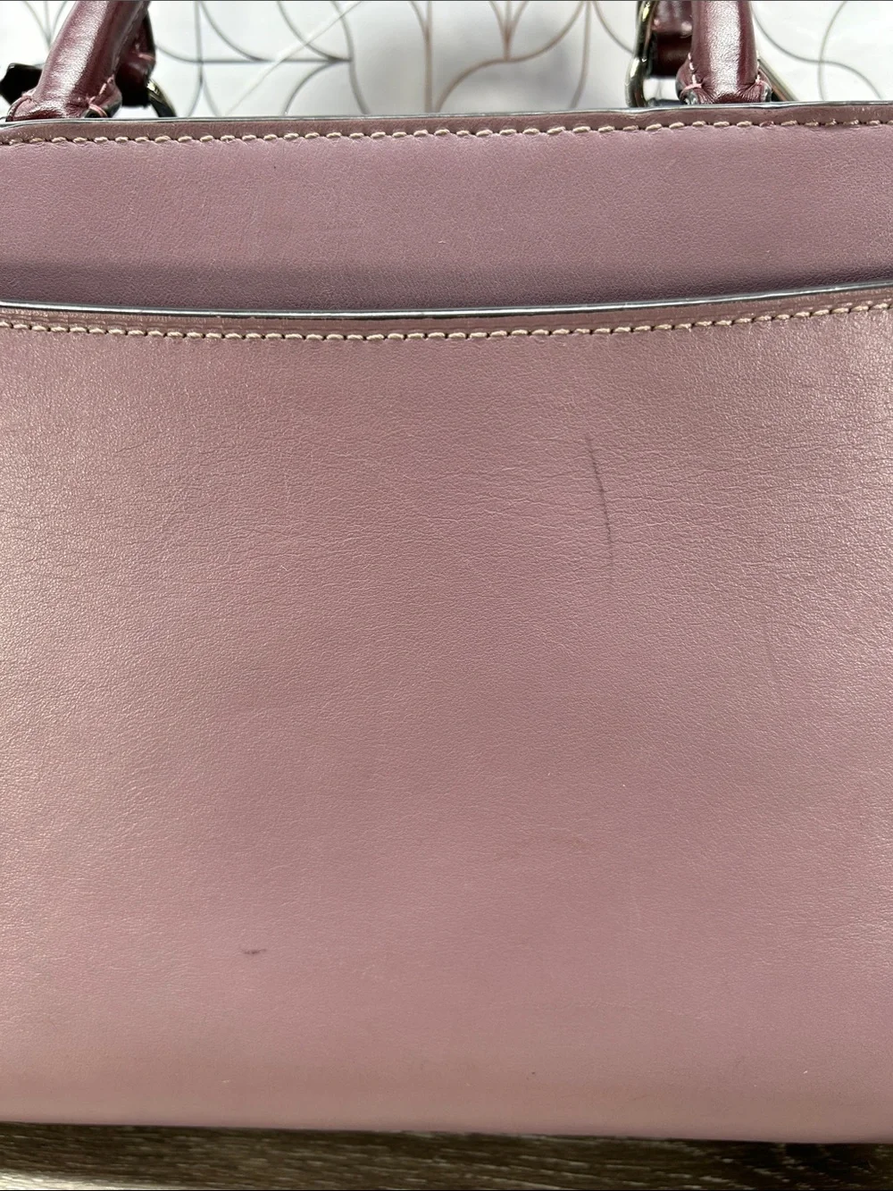Coach purple and Burgundy Leather Satchel